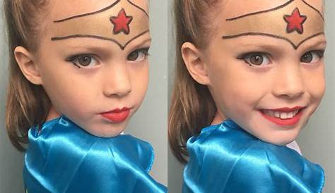 Turn your little girl into Wonder Woman with this awesome face painting