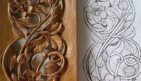 Wood carving patterns, Simple wood carving, Wood carving designs