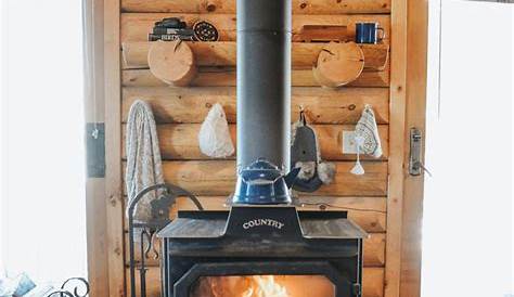 Woodburning Stove Idea Log cabin decor, Rustic cabin decor, Rustic