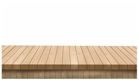 Empty old wood table on isolate on transparent background. Png