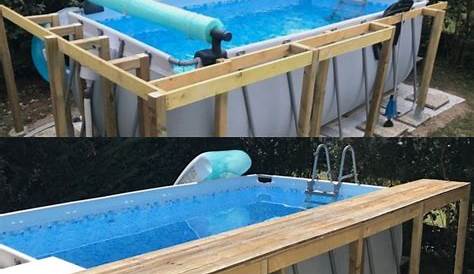 Wooden Surround For Intex Pool Wood Above Ground Swimming Above Ground