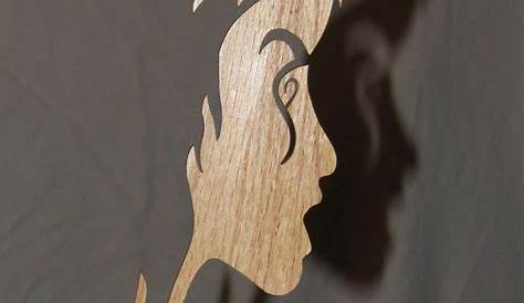 Rustic Woodcut Handpainted Silhouette - with YOUR OWN SILHOUETTE - made