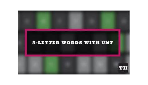 5 Letter Words Ending In UNT - MrGuider