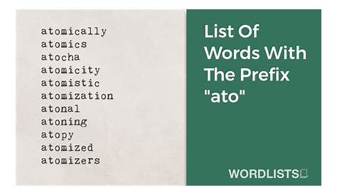 5 Letter Words Starting Ato (May) Read Essential Facts!