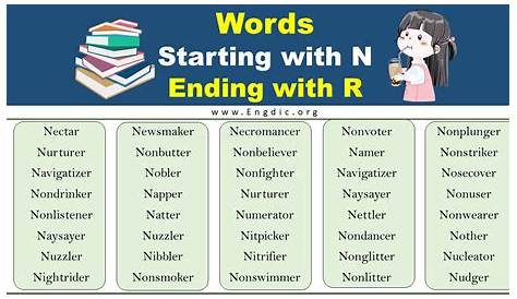 Words That Start with N (N Words in English) • 7ESL