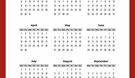 Yearly calendar 2024 – free-calendar.su