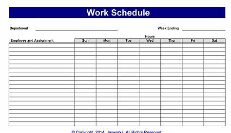 37 Free Employee Schedule Templates (Excel, Word, PDF)