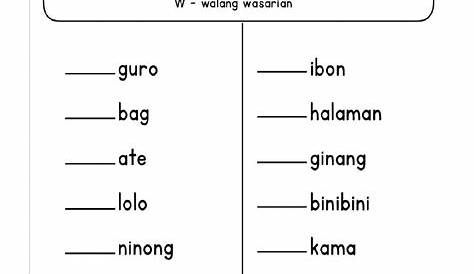 Worksheet Ng Uri Ng Pangngalan | Printable Worksheets and Activities