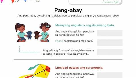 Filipino - Pang-abay na Pamaraan worksheet | Context clues, 1st grade