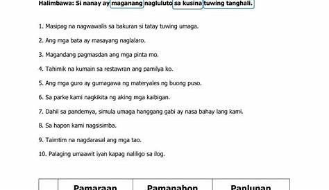 Pang-uri o pang-abay worksheet | 2nd grade math worksheets, Classroom
