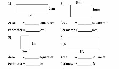 Worksheets Area And Perimeter