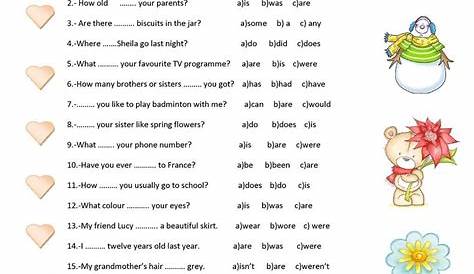 printable activities for 8 year olds english grammar worksheets