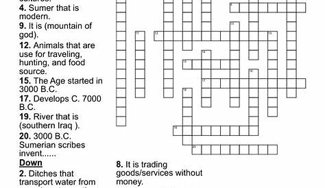 World History Crossword Puzzles Printable - The Best Picture History