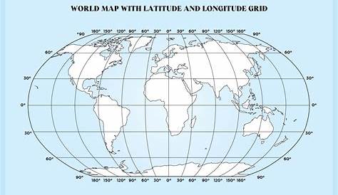 Longitude and Latitude World Map Template Download Printable PDF
