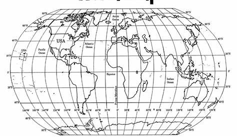 10 Best Printable Blank World Maps With Grid PDF for Free at Printablee