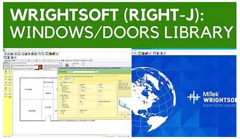 Wrightsoft Manual J Heat Load Calculation Windows, Door Library