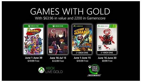 Desvelados los Juegos con Gold del próximo mes de junio - Generacion Xbox