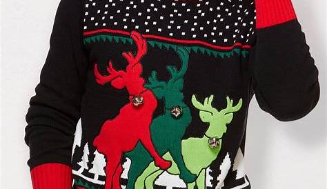 Ugly Christmas Sweater Ugly Christmas Sweater Men's "Get Lit" Party