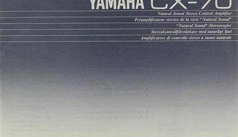 Yamaha Cx 600 User Manual by Brigitte Kinstler Issuu