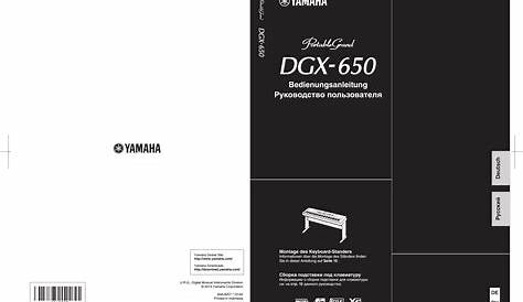 DGX650 Owner`s Manual American Musical Supply