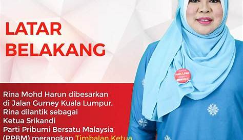 Rina Binti Mohd Harun / Biodata YB Rina Mohd Harun @ Rina Harun Menteri