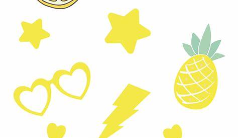 Space Transparent Aesthetic Yellow Aesthetic Stickers Png - The
