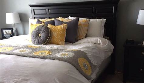 Yellow Gray And White Bedroom Decor