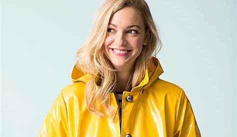 Yellow Rain Jacket And Hat