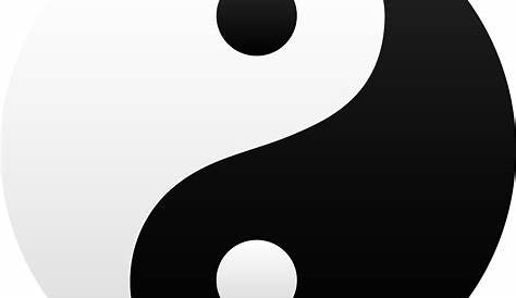 "Yin Yang symbol black outline" Stock image and royalty-free vector