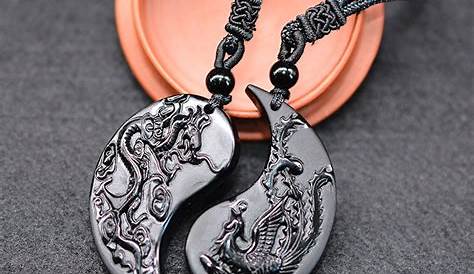 Yin Yang Dragons necklace | Etsy
