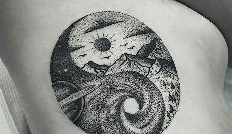 yin yang sun | Yin yang tattoos, Moon tattoo, Tattoos