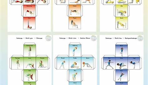 Yoga Würfelspiele | Ideias de atividades para crianças, Projeto de arte