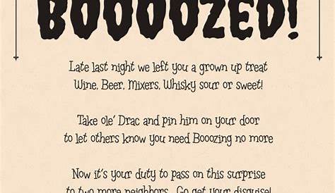 You've Been Boozed Free Printable Pdf