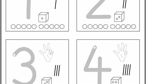 Zahlen lernen - 3 gedruckt - 4 | Mathématiques à l'école maternelle
