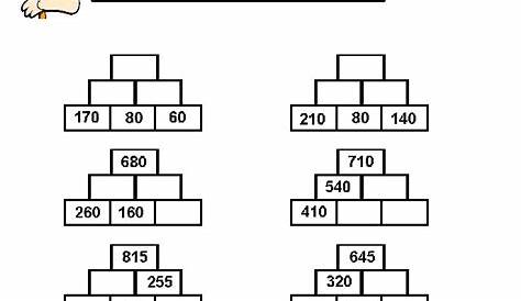 Zahlenmauern/Rechenmauern - Summe bis 100 - Mathe Klasse 2