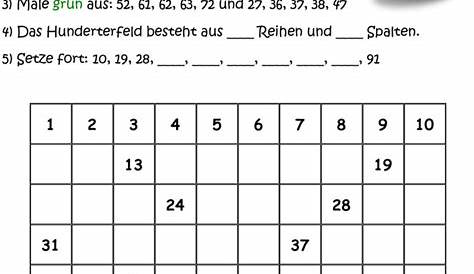 Arbeitsblatt - Zahlenraum bis 100 - Mathematik - tutory.de