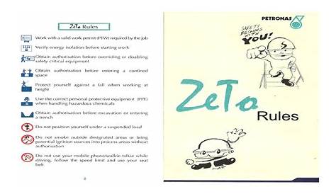 Petronas 10 Zeto Rules / Zeto Rules Communication Pack Pptx Zeto Rules