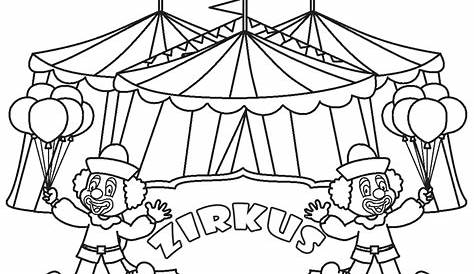 Ausmalbilder Zirkus - Malvorlagen kostenlos zum ausdrucken