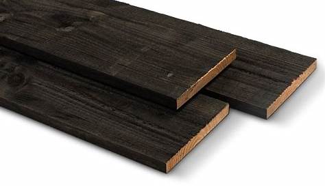 Steigerhout Plank Zwart gedompeld 30 x 195 mm | De Houtbeer