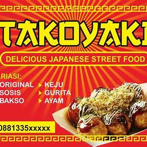 Tulisan Jepang Takoyaki di Indonesia