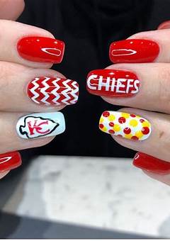 Chiefs Acrylic Nails