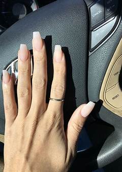 Neutral Clear Acrylic Nails