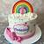 1st birthday cake ideas rainbow