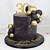 30th birthday black and gold cake ideas