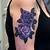 Black And Purple Rose Tattoo