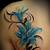 Blue Lily Tattoo Design
