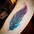 Coloured Feather Tattoo Designs