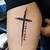 Cross With Words Tattoo