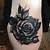 Dark Black Rose Tattoo