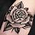 English Rose Tattoo Black And White